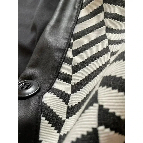 Picadilly Blazer Women’s XS Vintage 90’s Y2K Black  White Chevron Made In Canada - Picture 10 of 13